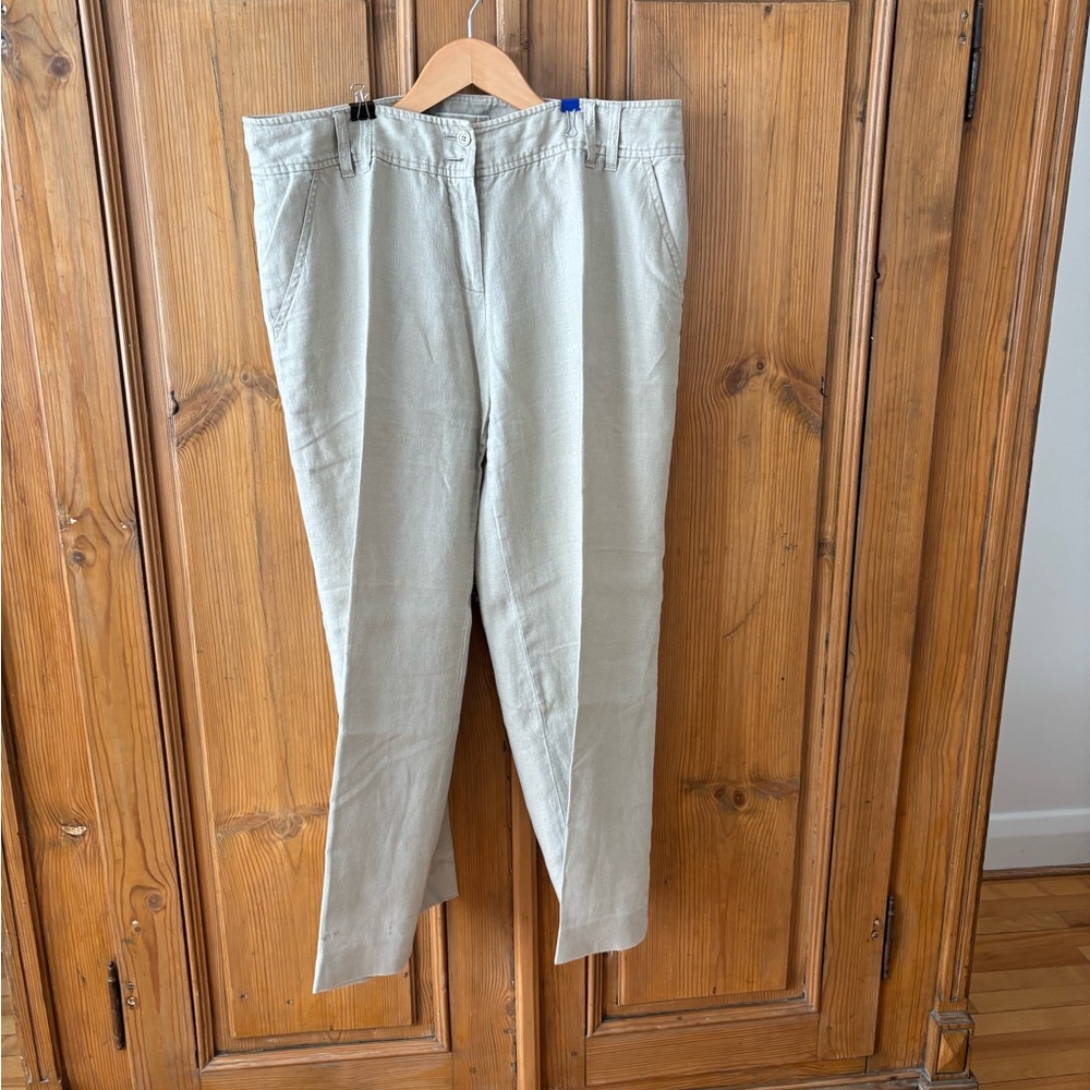 Michael Kors Light Beige Linen Women's Trousers